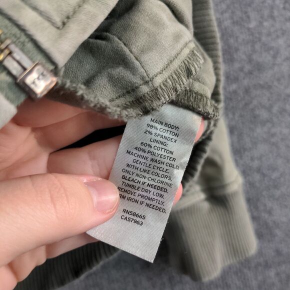 Treasure and Bond Full Zip Jacket Size L 10/12 Green Shoulder Pocket - Picture 13 of 13